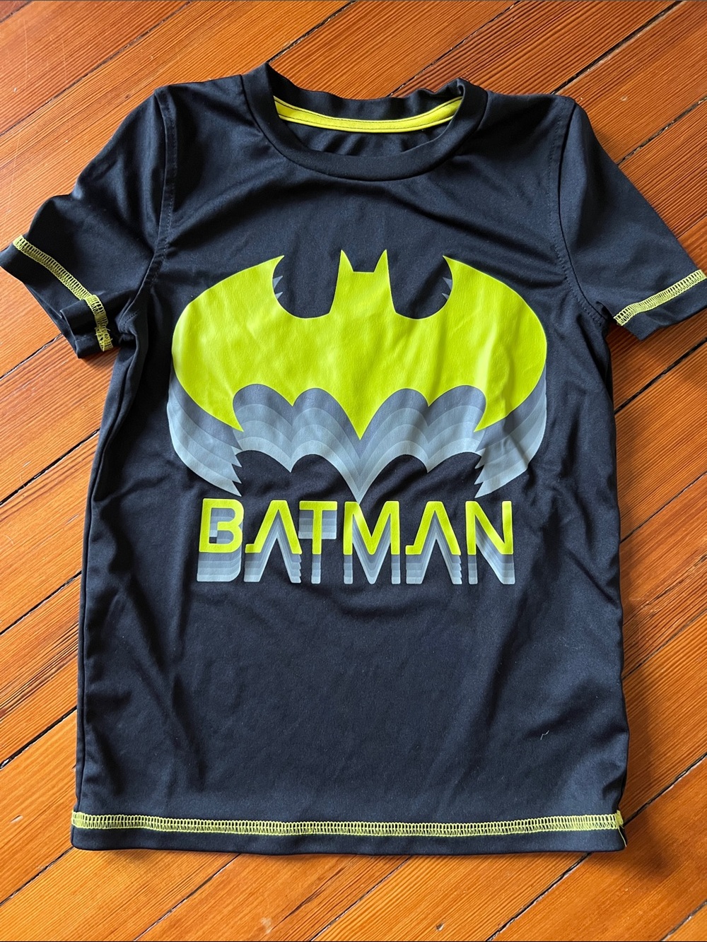jumping beans Black Tee with Neon Yellow Trim